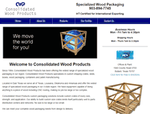 Tablet Screenshot of consolidatedwoodproducts.com